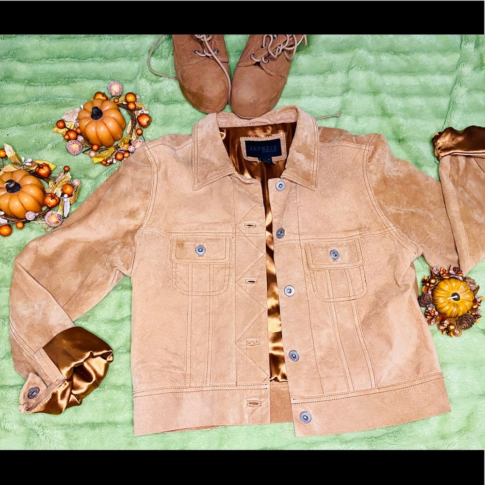 🎃Vintage Express Suede Leather Jacket🎃